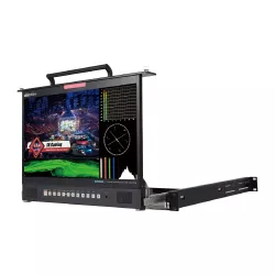 Monitor produkcyjny FullHD IPS 17" DataVideo TLM-170VM, ScopeView, Rack 1U - Wysuwany